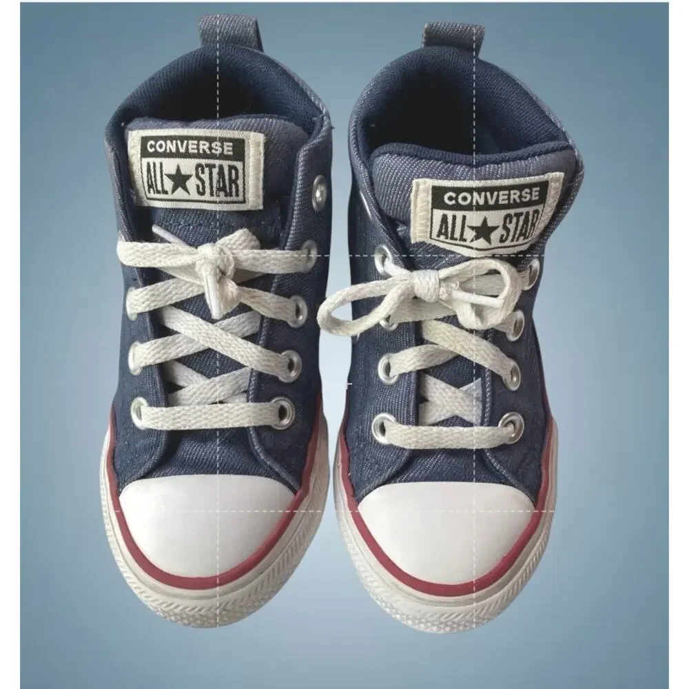 Converse All Star Shoes Low Chucks Gray Canvas Boys Size 11.5 Chuck Taylor